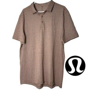 Lululemon Relaxed Fit Polo TWRS Twilight Rose Red Pink Men’ Size XL Office Sport
